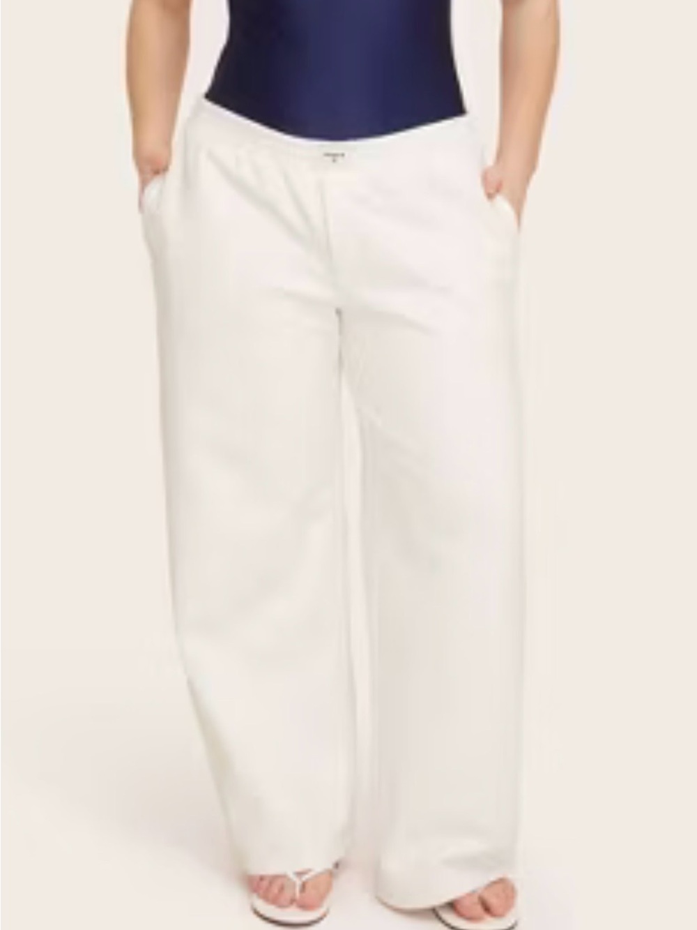 Parke x Target White Wide Leg Sweatpants XL NWT